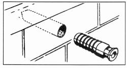 Lag screw and shield diagram